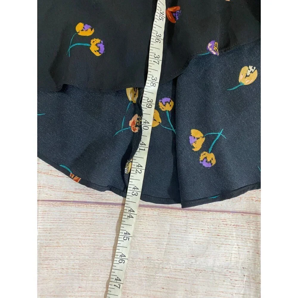 Cabi Women's Black Long Sleeve Floral Divine Dress Fall 2022 - Medium - Picture 7 of 14